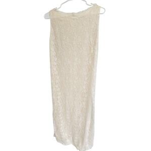 Van Roalte Vintage Maxi Full Length Dress Slip peach cream